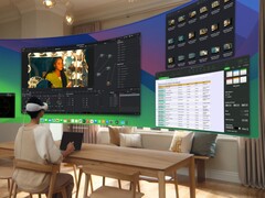 Użytkownik obsługuje wirtualny pulpit za pomocą zestawu słuchawkowego Apple Vision Pro (źródło obrazu: Apple)