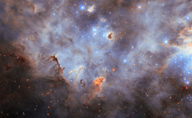 Zdjęcie N11 wykonane przez Webba (źródło zdjęcia: ESA/Hubble, NASA, C. Murray i J. Maíz Apellániz)