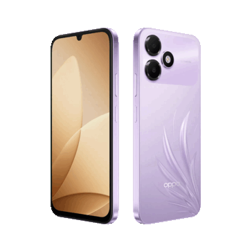Model Oppo K14 Lite w kolorze Feather Purple.