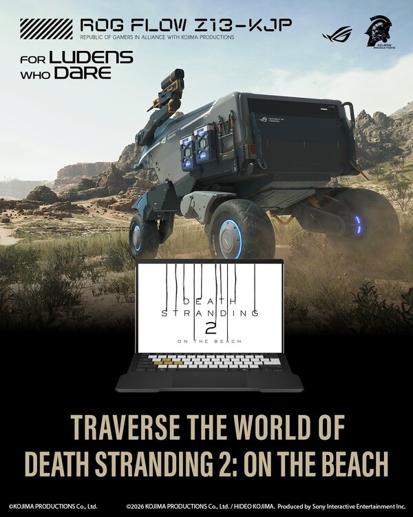 ROG Flow Z13-KJP będzie dostarczany z darmową kopią gry Death Stranding 2: On The Beach.