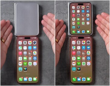 model iPhone Ultra/Fold obok iPhone 17 Pro Max.