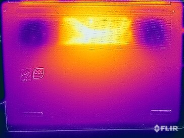 Test warunków skrajnych: temperatury powierzchni (na dole)