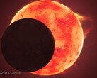 Artystyczna koncepcja planety TRAPPIST-1 d obracającej się wokół swojej gwiazdy (źródło zdjęcia: NASA, ESA, CSA, Joseph Olmsted i STScI)
