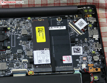 Miejsce na drugi dysk SSD M.2, pamięć RAM jest wlutowana i nie można jej rozbudować.
