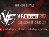 Fani na całym świecie mogą oglądać lub streamować transmisję VF Direct (Źródło obrazu: SEGA via X)