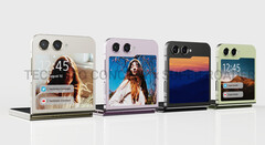 Zdjęcie koncepcyjne modelu Galaxy Z Flip5 z jego podobno większą okładką. (Źródło obrazu: @technizoconcept & @RoderSuper)