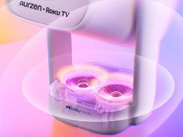 Projektor Aurzen Eazze D1R Air jest wyposażony w dwa głośniki Dolby Audio o mocy 5 W.