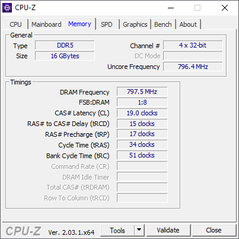 CPU-Z Pamięć