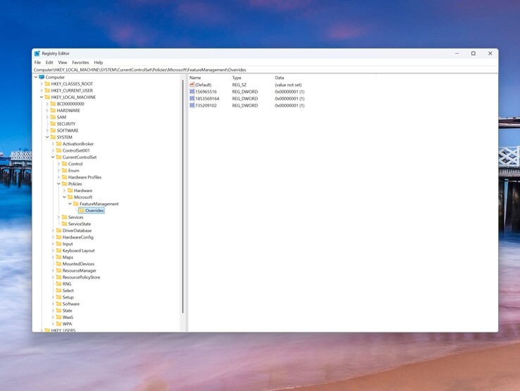 Tak wygląda odpowiednia ścieżka rejestru po dodaniu trzech wpisów.