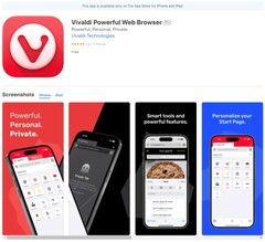 Vivaldi jest teraz dostępny w App Store (Źródło: własne)