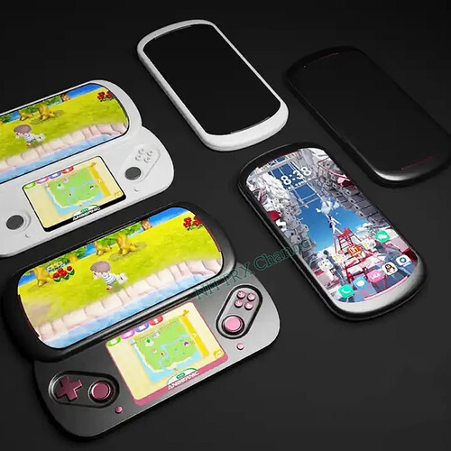 Obrazy koncepcyjne wskazują, że Anbernic Slide może być również używany jako smartfon. (Źródło zdjęcia: via Nittrx)