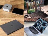 Kolaż konfiguracji Apple Mac mini, MacBook Air i MacBook Pro, które mogą przypominać nadchodzącą linię M5 (źródło zdjęcia: Notebookcheck)