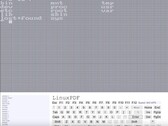 Zrzut ekranu konsoli LinuxPDF wykonujący polecenie "ls" podczas uruchamiania systemu Linux w pliku PDF. (Źródło obrazu: Ading2210 na Github)