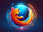 Futurystyczne logo przeglądarki Firefox (źródło: obraz wygenerowany przez DALL-E 3)