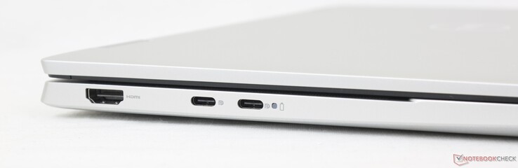 Po lewej: HDMI 1.4, 2x USB-C 3.2 Gen. 2 z Power Delivery + DisplayPort