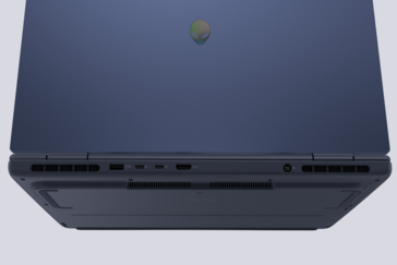 Tył: USB-A 3.2 Gen. 1, 2x USB-C 3.2 Gen. 2 z DisplayPort 1.4, HDMI 2.1, zasilacz sieciowy (źródło obrazu: Dell)