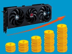 PowerColor Hellhound RX 9070 XT może w ciągu kilku miesięcy osiągnąć cenę powyżej 700 dolarów. (Źródło zdjęcia: PowerColor, Pixabay, edytowane)