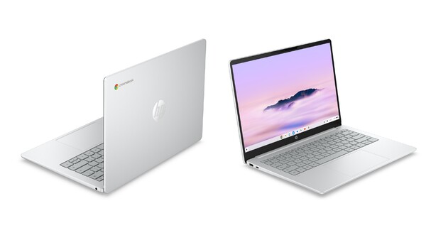 HP Chromebook 14 (2026) w kolorze Glacier Silver. (Źródło zdjęcia: HP)