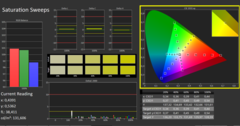 Calman ColorChecker: Tryb wyświetlania DisplayP3 - nasycenie