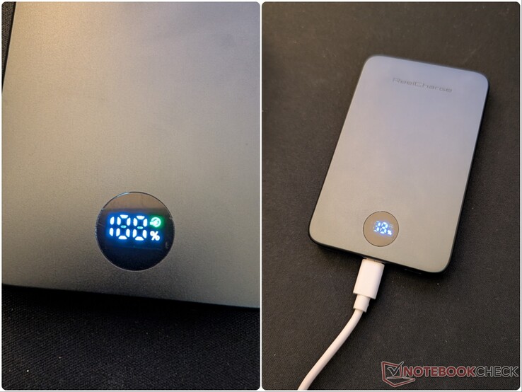 Wczesna wersja powerbanku o pojemności 5 000 mAh wykazywała pewne zjawisko prześwitywania diod LED.