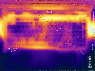 Temperatury powierzchni podczas testu wytrzymałościowego (góra)