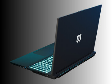 Widok z tyłu laptopa do gier Maingear Super 16 pod kątem (źródło zdjęcia: Maingear PR)