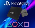 Logo PlayStation z pokazaną pamięcią GDDR7 (źródło zdjęcia: Sony PlayStation, Memphis Electronic GmbH z poprawkami)