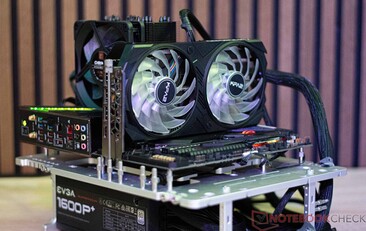 KFA2 GeForce RTX 4060 Ti EX 16 GB podczas pomiarów emisji hałasu