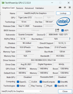 Intel Xe Graphics G7 (80 EU)