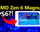 Zrzut ekranu przedstawiający coś, co może być APU Zen 6 (źródło obrazu: kanał YouTube Moore's Law Is Dead)