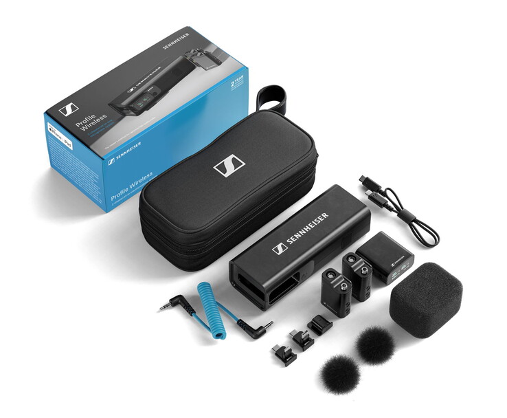 Profile Wireless i wszystko, co znajduje się w pudełku. (Źródło: Sennheiser)