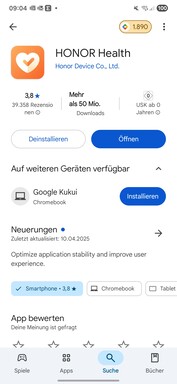 Honor Konfiguracja aplikacji Zdrowie