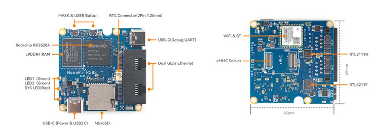Urządzenie posiada gniazdo kart microSD, ale nie posiada złącza GPIO