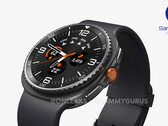 Nieoficjalny render Galaxy Watch8 Classic z obrotową ramką. (Źródło obrazu: OnLeaks &amp; SammyGuru)