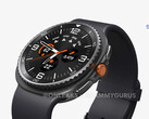 Nieoficjalny render Galaxy Watch8 Classic z obrotową ramką. (Źródło obrazu: OnLeaks &amp; SammyGuru)