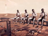 Roboty Tesla Optimus wdrożone do prac budowlanych na Marsie. (Źródło zdjęcia: SpaceX)