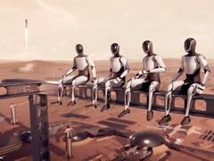 Roboty Tesla Optimus wdrożone do prac budowlanych na Marsie. (Źródło zdjęcia: SpaceX)