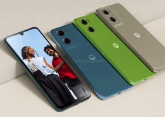 Oczekuje się, że Moto G06 zostanie wprowadzona na rynek w co najmniej czterech kolorach. (Źródło obrazu: Ytechb)