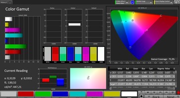 Przestrzeń kolorów (docelowa przestrzeń kolorów: AdobeRGB; profil: standard)