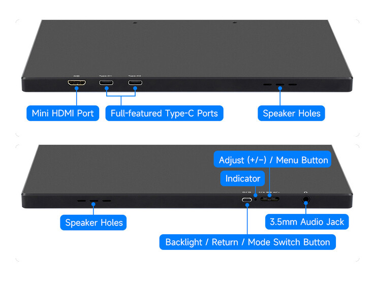 16-calowy przenośny monitor dotykowy 4K Luckfox: Interfejsy