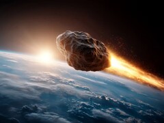 Asteroida 2024 YR4 może zderzyć się z Księżycem w 2032 roku. Artystyczna impresja asteroidy zbliżającej się do Ziemi. (Źródło zdjęcia: mathiasalvez, Adobe Stock)