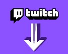 Logo Twitcha ze strzałką w dół poniżej (źródło obrazu: Twitch z poprawkami)