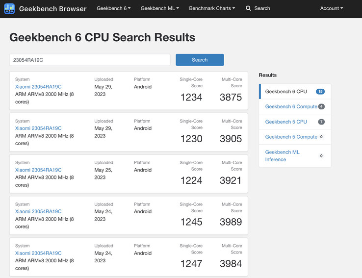 (Źródło obrazu: Geekbench)