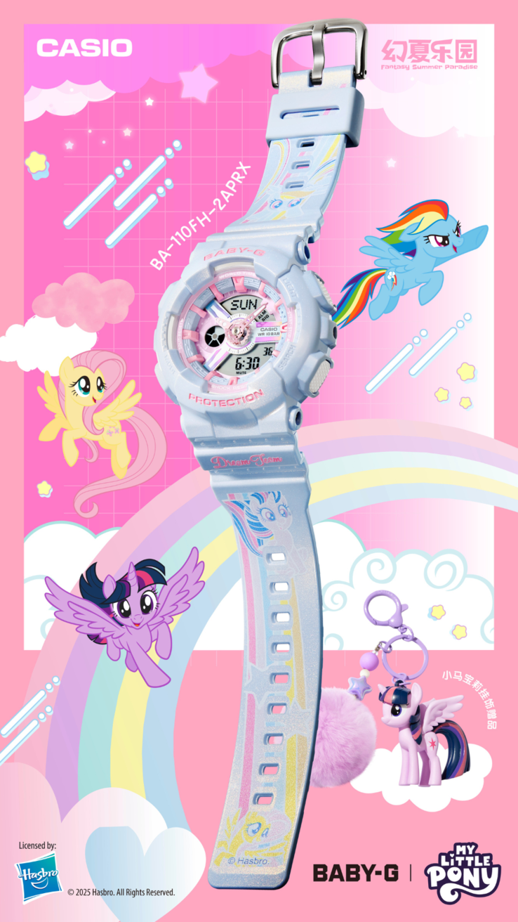 Zegarek Casio G-Shock Baby-G x My Little Pony BA-110FH-2APRX. (Źródło zdjęcia: Casio)