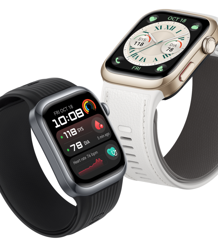 Czarna (po lewej) i złota (po prawej) wersja smartwatcha Huawei Watch D2. (Źródło zdjęcia: Huawei)