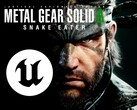 Baner remake'u Metal Gear Solid 3 z logo Unreal Engine (źródło obrazu: PlayStation Store, Epic Games z poprawkami)