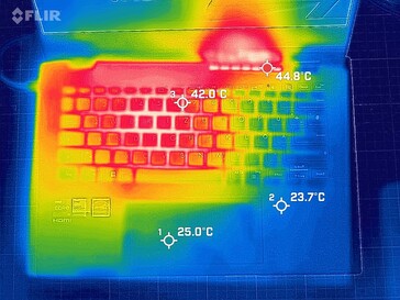 System podczas testu warunków skrajnych (góra)