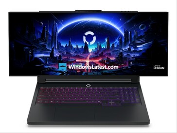 Nieoficjalny widok z przodu rzekomego gamingowego laptopa Lenovo Legion Pro Rollable. (Źródło obrazu: Windows Latest)