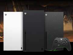 Xbox Series X w kolorze białym (po lewej), czarnym (w środku) i Galaxy Black Special Edition (po prawej). (Źródło zdjęcia: Microsoft)
