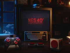 Kolekcja 8bitDo NES 40 obejmuje kontroler z limitowanej edycji, pierwszą 68-klawiszową klawiaturę 8BitDo oraz następcę głośnika Retro Cube Speaker. (Źródło obrazu: 8BitDo)